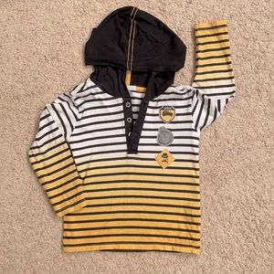 PETIT LEM boys hooded long sleeve tee SZ 2